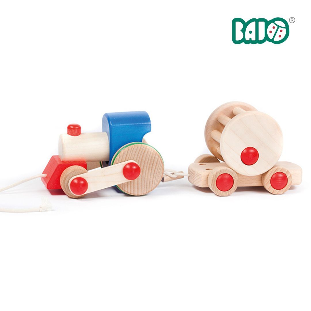 BAJO交通工具系列/ 嘟嘟小火車推拉啟蒙木玩