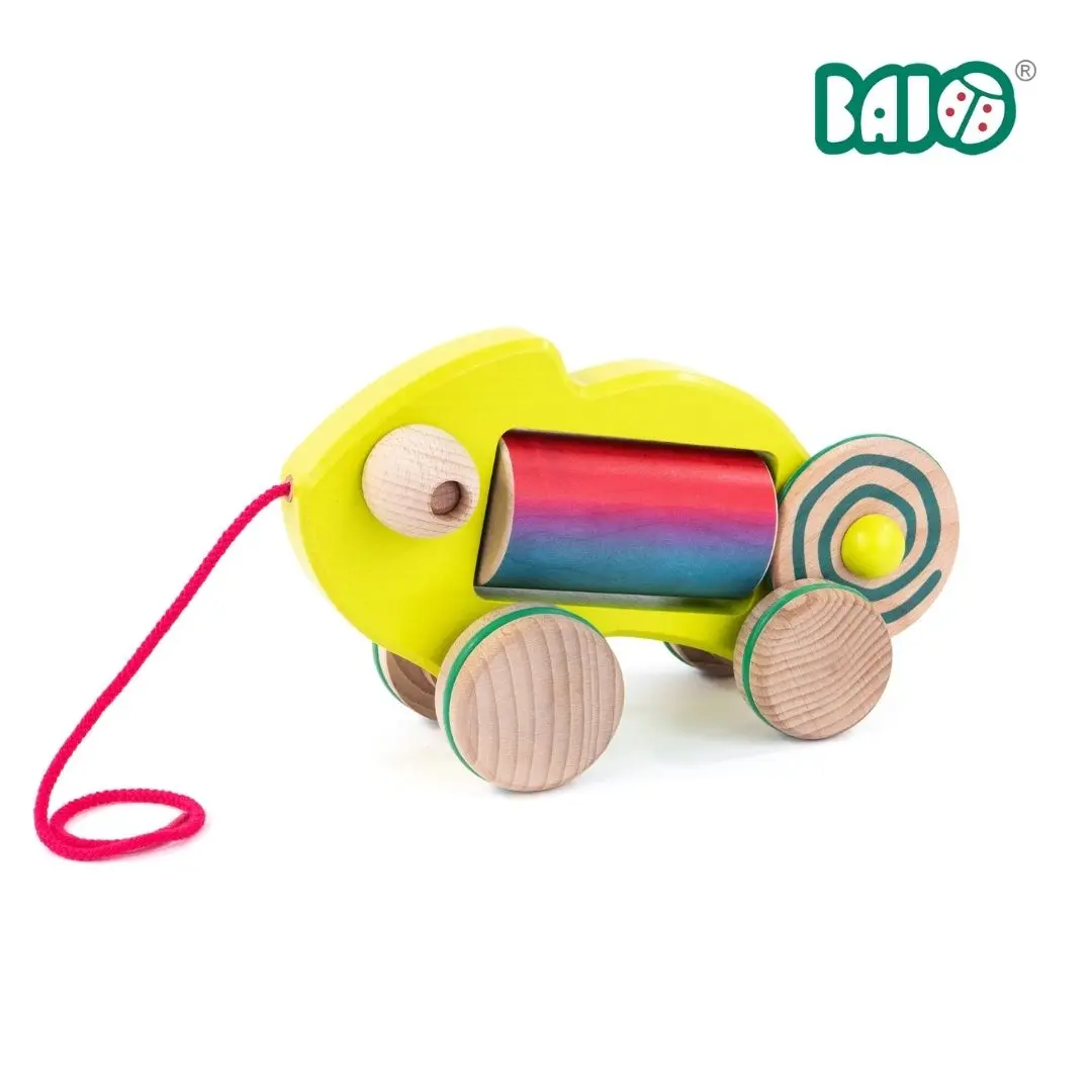 BAJO動物系列/ 滾滾變色龍拉繩玩具