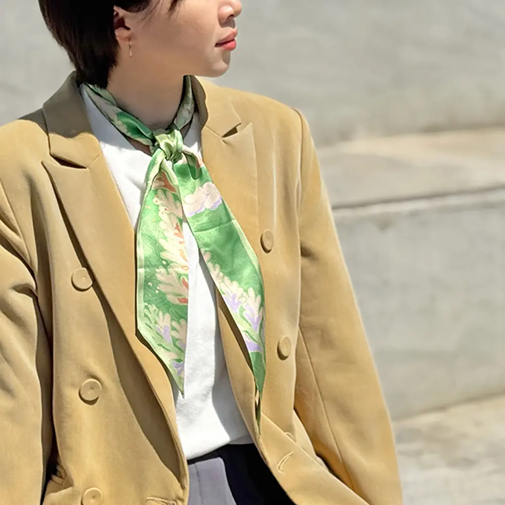 FERN ONLY蕨戀真絲絲巾2.0/ 長生鐵角蕨