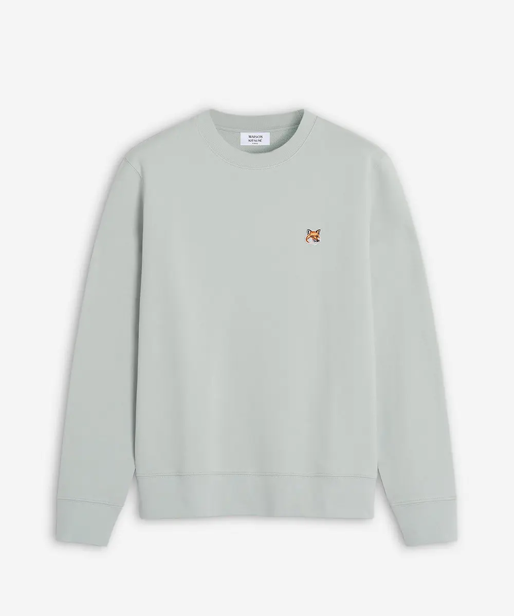 MAISON KITSUNÉ 星光藍狐狸頭LOGO經典刷毛衛衣/男裝/ S