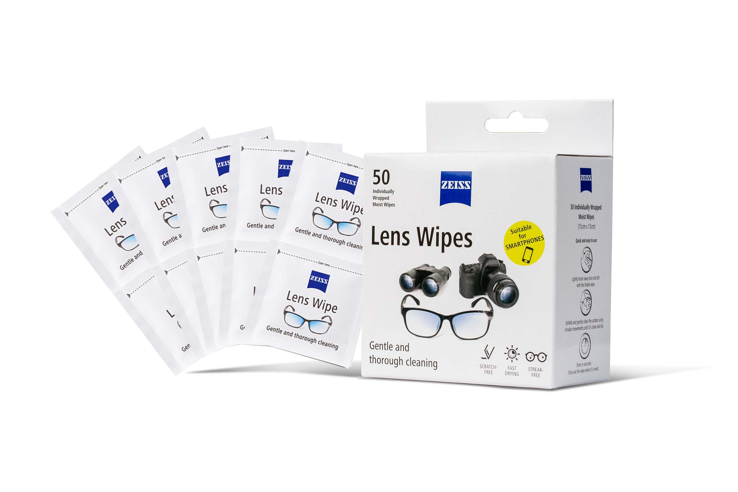 ZEISS蔡司Wipe濕式鏡面擦拭拭鏡紙/ 50入
