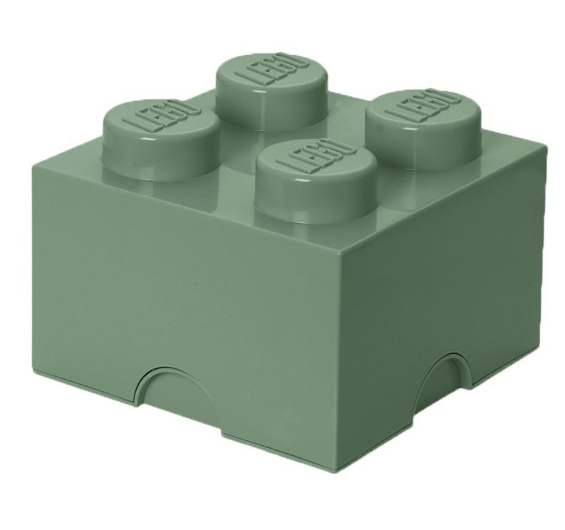 Room Copenhagen 樂高LEGO® 4凸收納盒/ 砂綠色