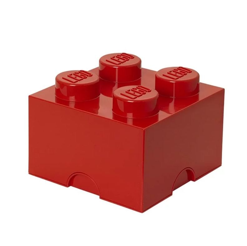 Room Copenhagen 樂高LEGO® 4凸收納盒/ 紅色