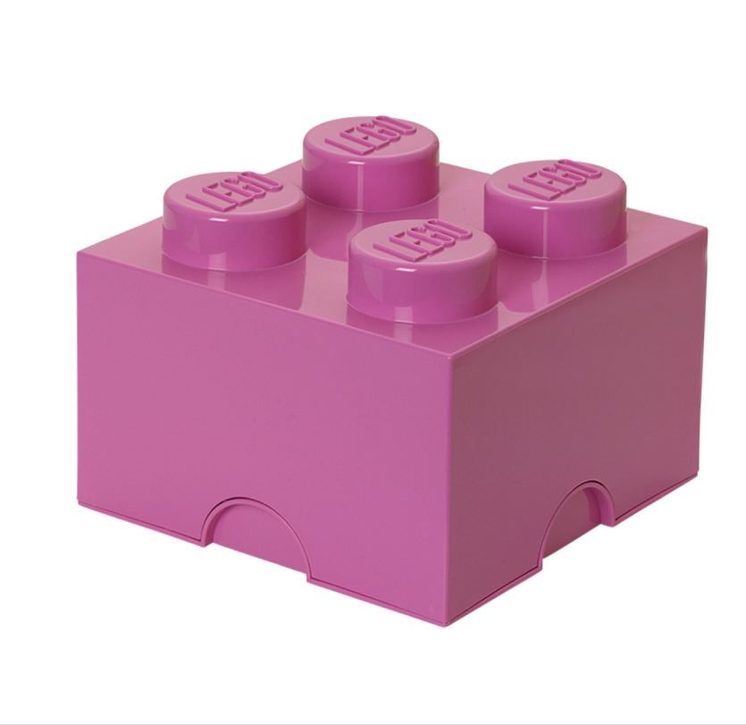 Room Copenhagen 樂高LEGO® 4凸收納盒/ 粉色