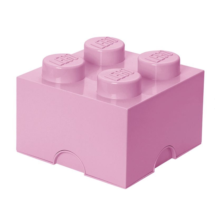 Room Copenhagen 樂高LEGO® 4凸收納盒/ 淺粉色