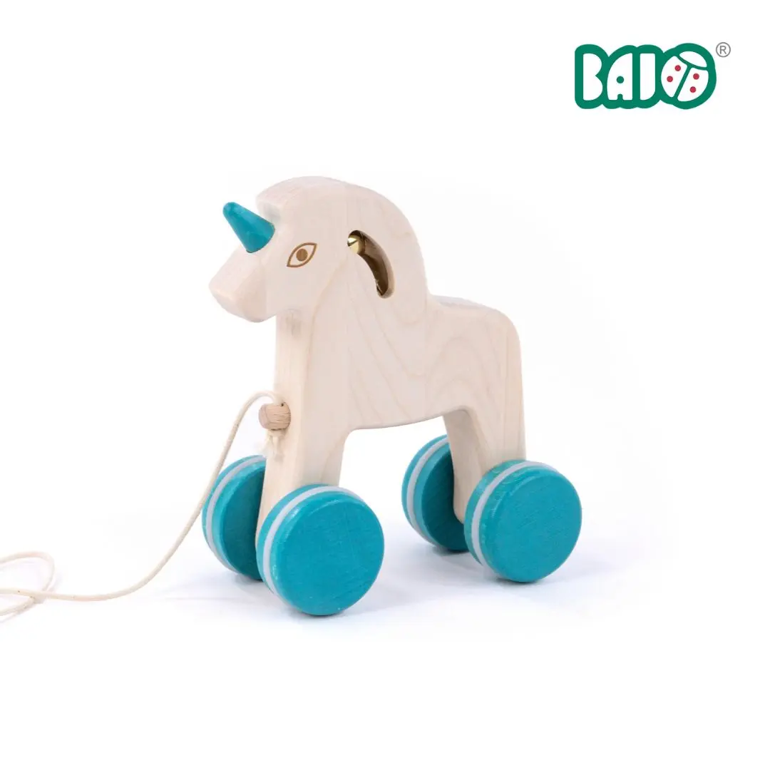 BAJO動物系列/ 獨角獸拉繩玩具