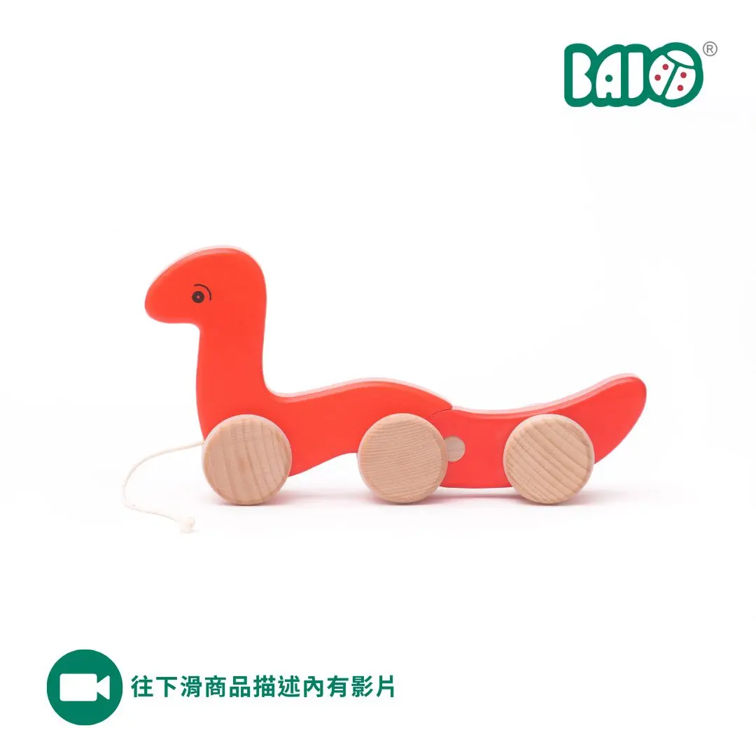 BAJO動物系列/ 扭扭小蟲拉繩玩具/ 紅色