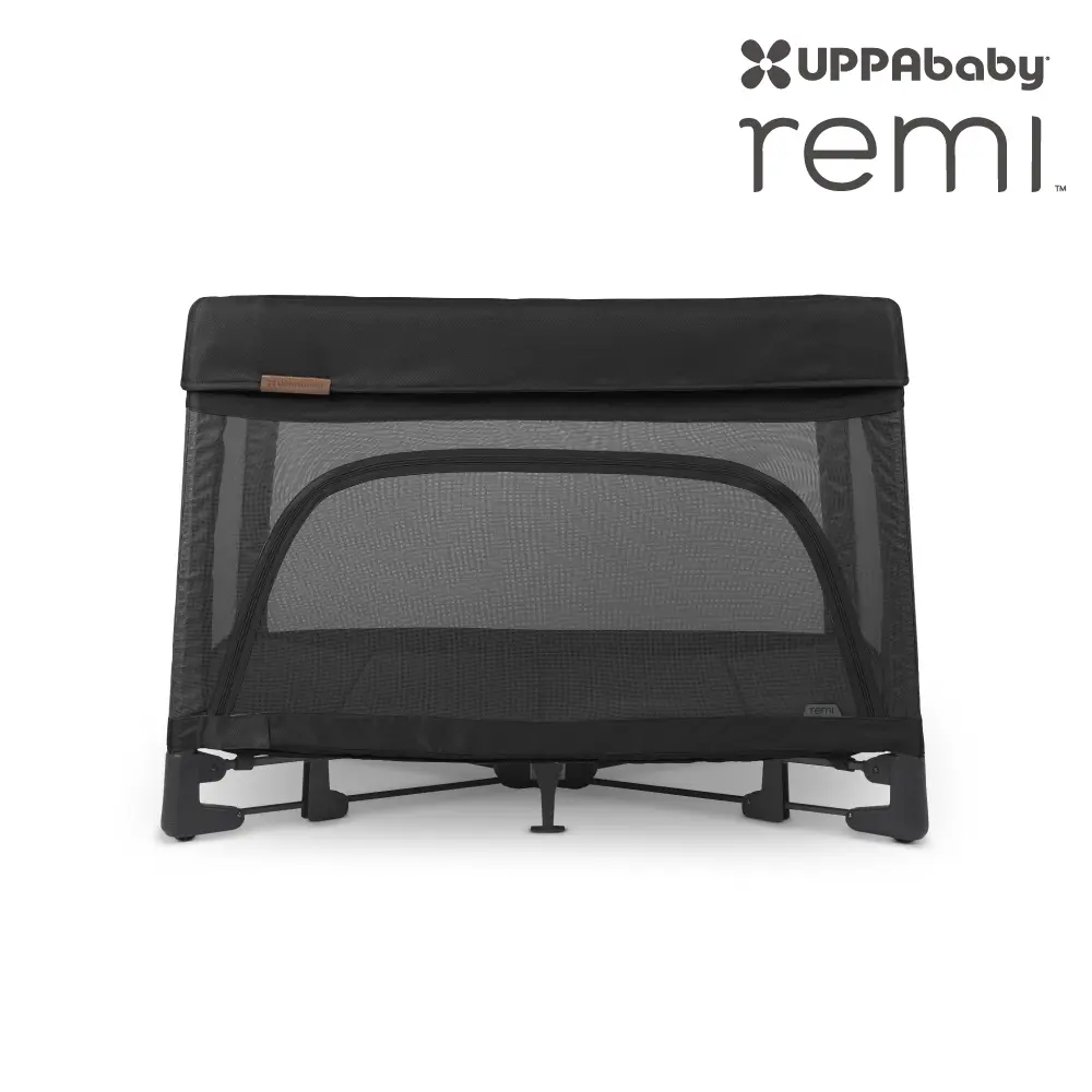 玩耍睡眠一床搞定➤【UPPAbaby】Remi多功能嬰兒床(黑色啞光)