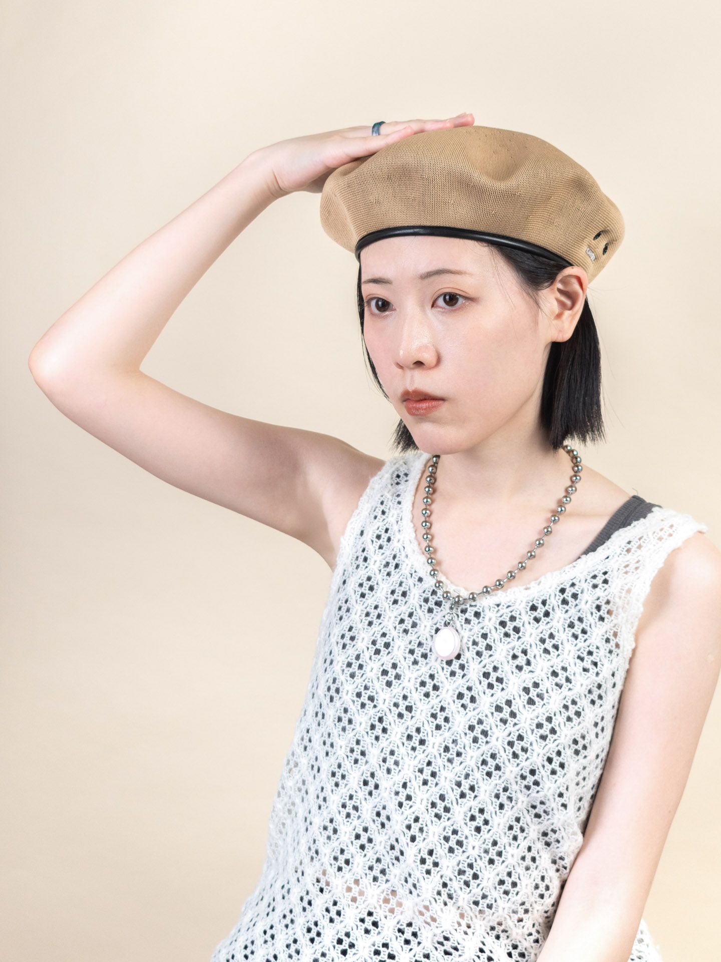 KANGOL TROPIC MONTY貝蕾帽/ 燕麥色/ M