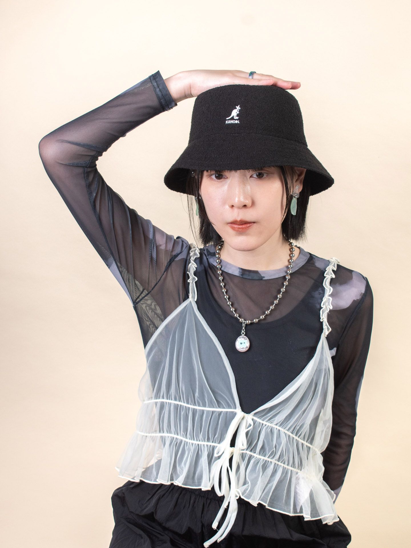 KANGOL BERMUDA BUCKET漁夫帽/ 黑色/ M