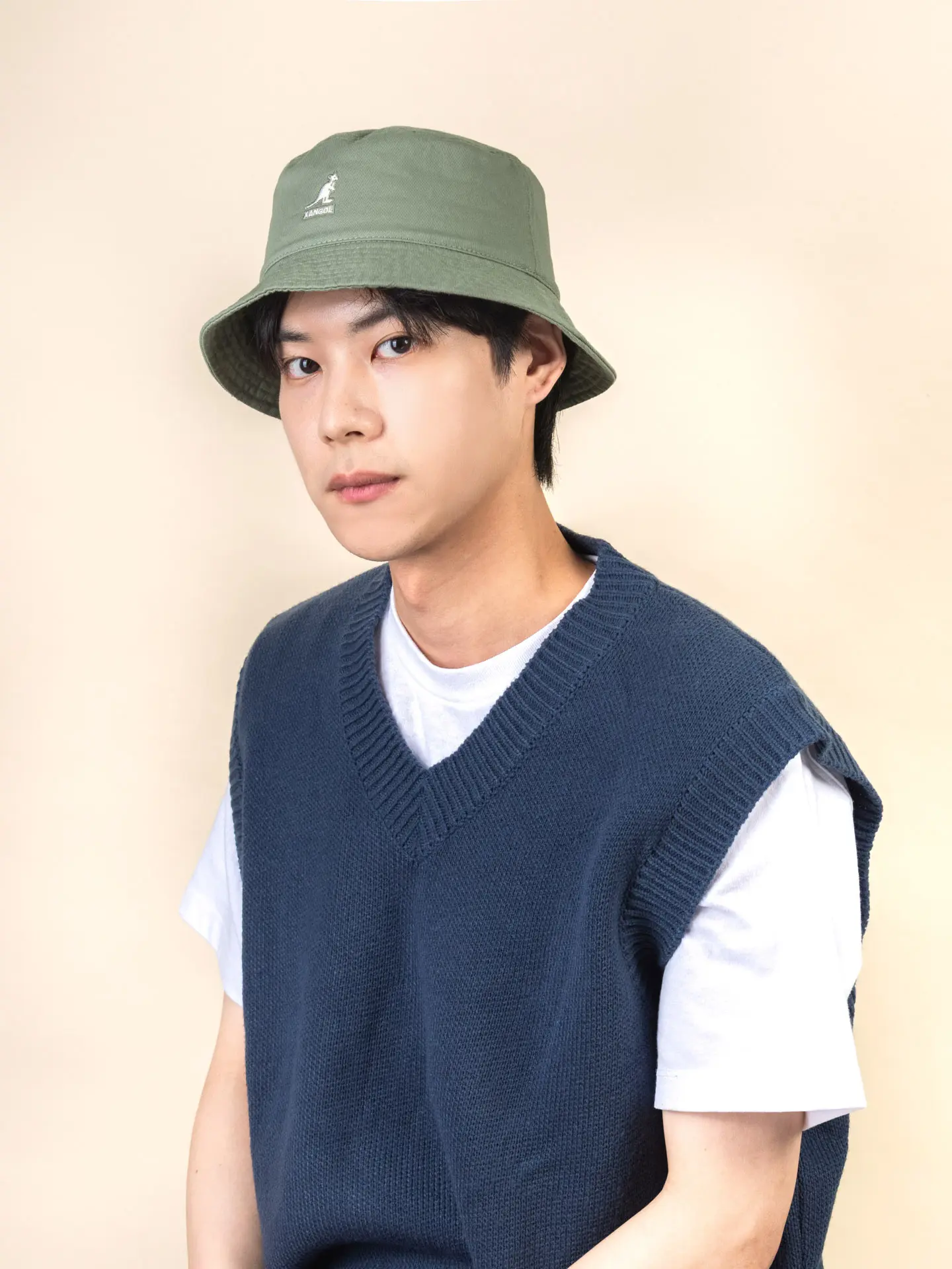 KANGOL WASHED BUCKET漁夫帽/ 綠色/ M
