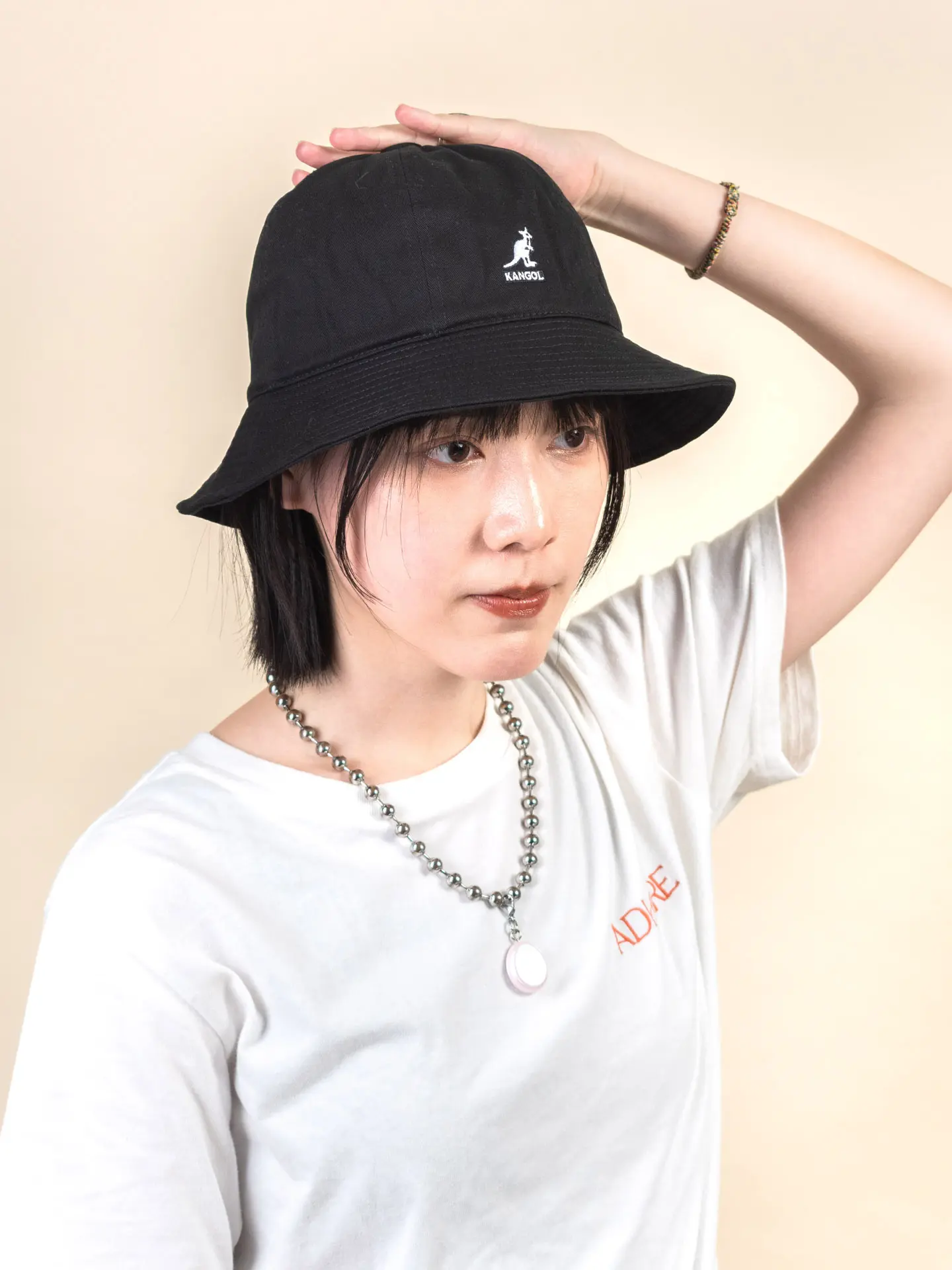 KANGOL WASHED CASUAL鐘型帽/ 黑色/ M