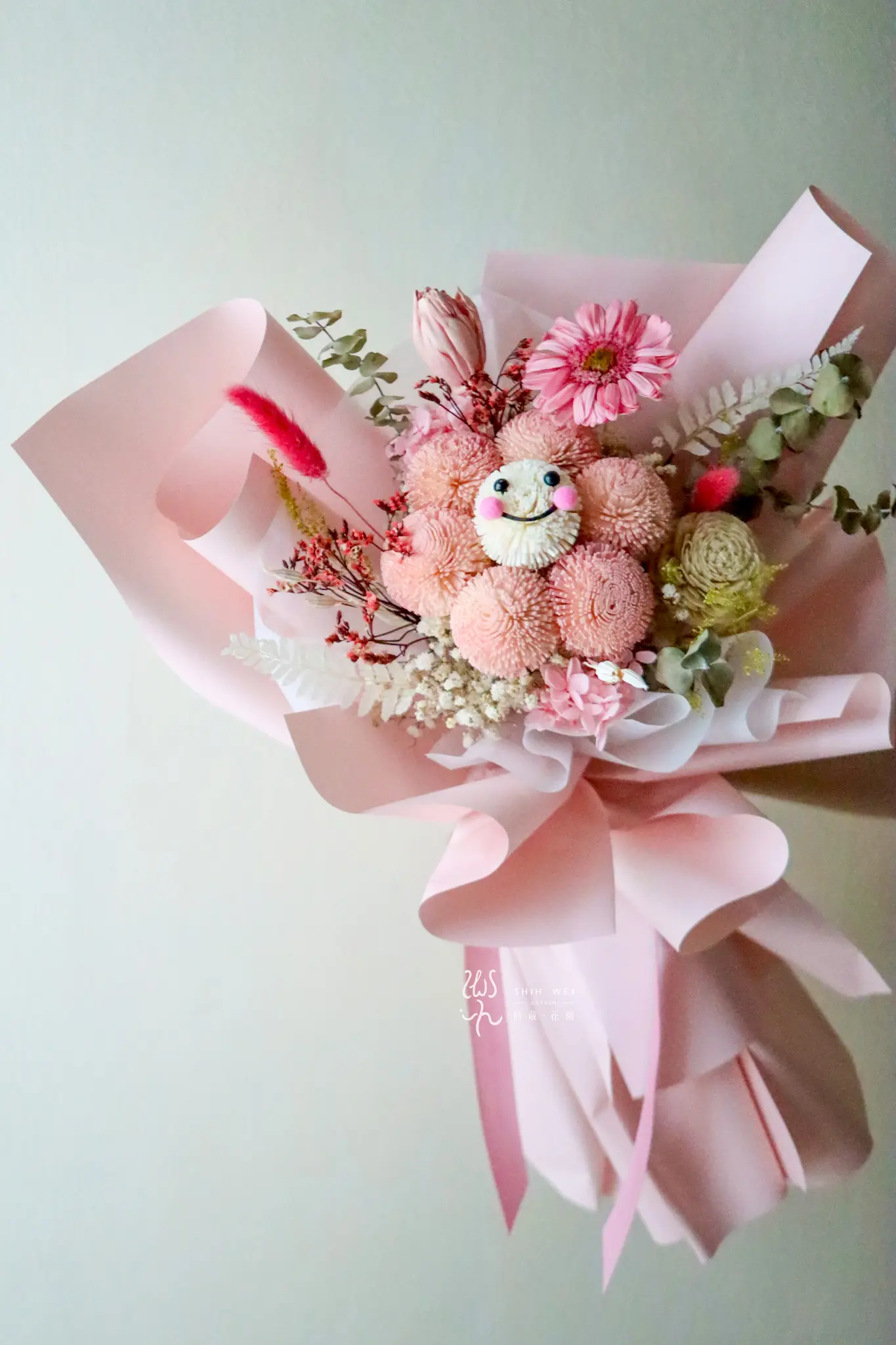 時葳花園乒乓拾光 永生乾燥花 乒乓菊 畢業乾燥花花束