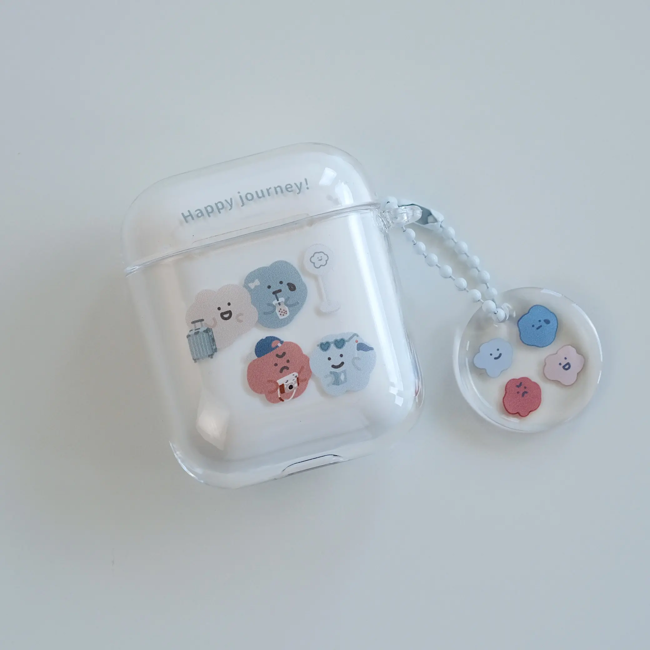 方坊 連體透明耳機保護套/ 旅行趣/ AirPods 1/2