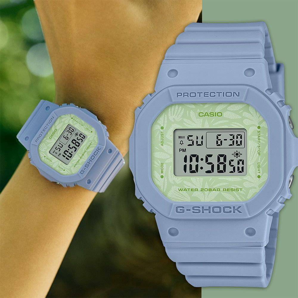 CASIO 卡西歐 G-SHOCK 草本系列女錶-嫩芽綠 GMD-S5600NC-2