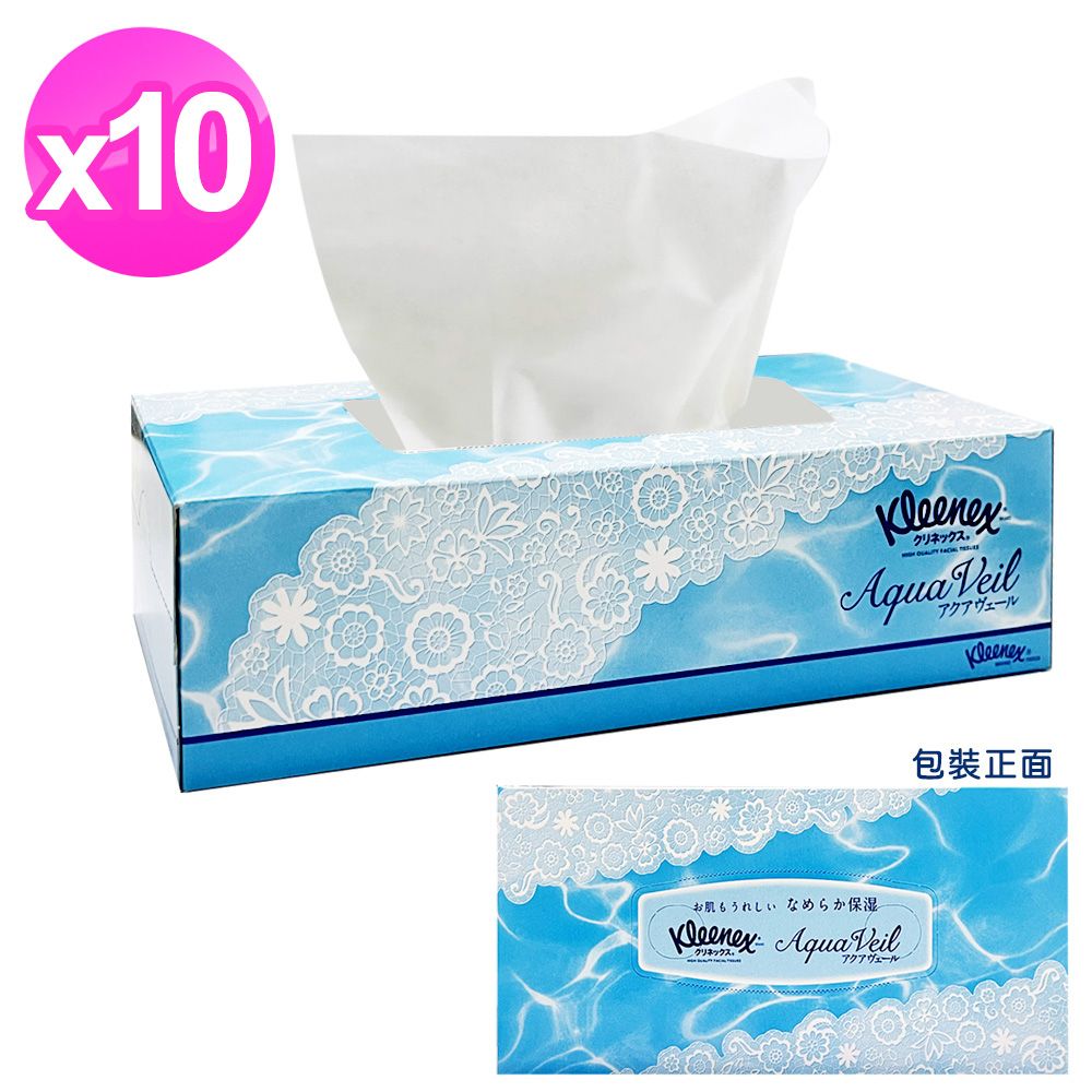 日本Kleenex盒裝面紙(180抽/雙層) X10盒/ 平行輸入