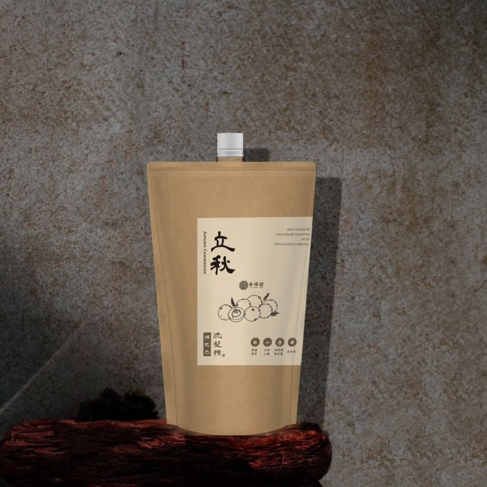 榆端鏡 油甘果去屑止癢洗髮精補充包/ 立秋/ 500ml