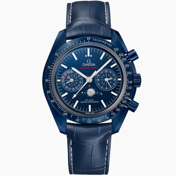 【OMEGA 歐米茄】超霸系列 月相 月之藍面 藍陶瓷錶款 44.25mm