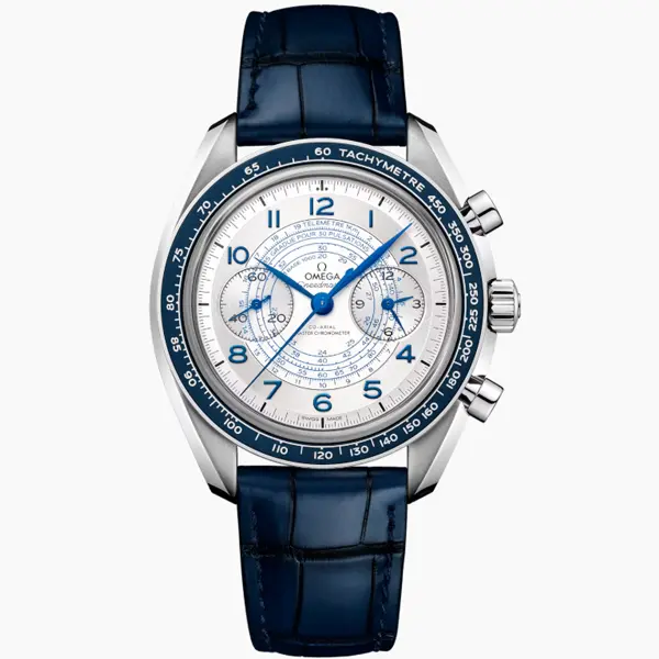 【OMEGA 歐米茄】超霸系列 Chronoscope 錶款 白面皮帶款 43mm