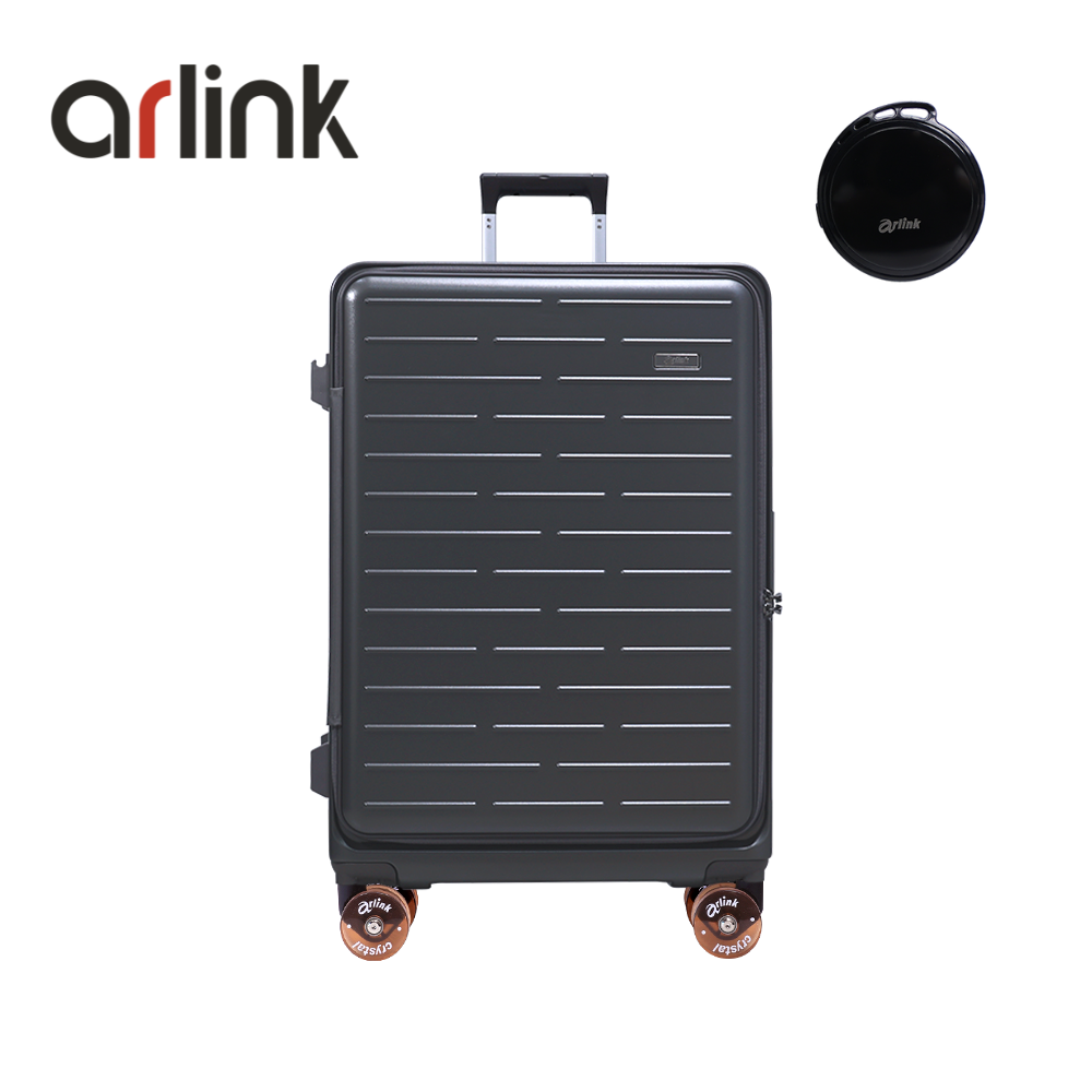 arlink Flip系列 多功能1:9上掀式 29吋行李箱 水晶輪+防丟定位追蹤器/ 夜幕灰組合