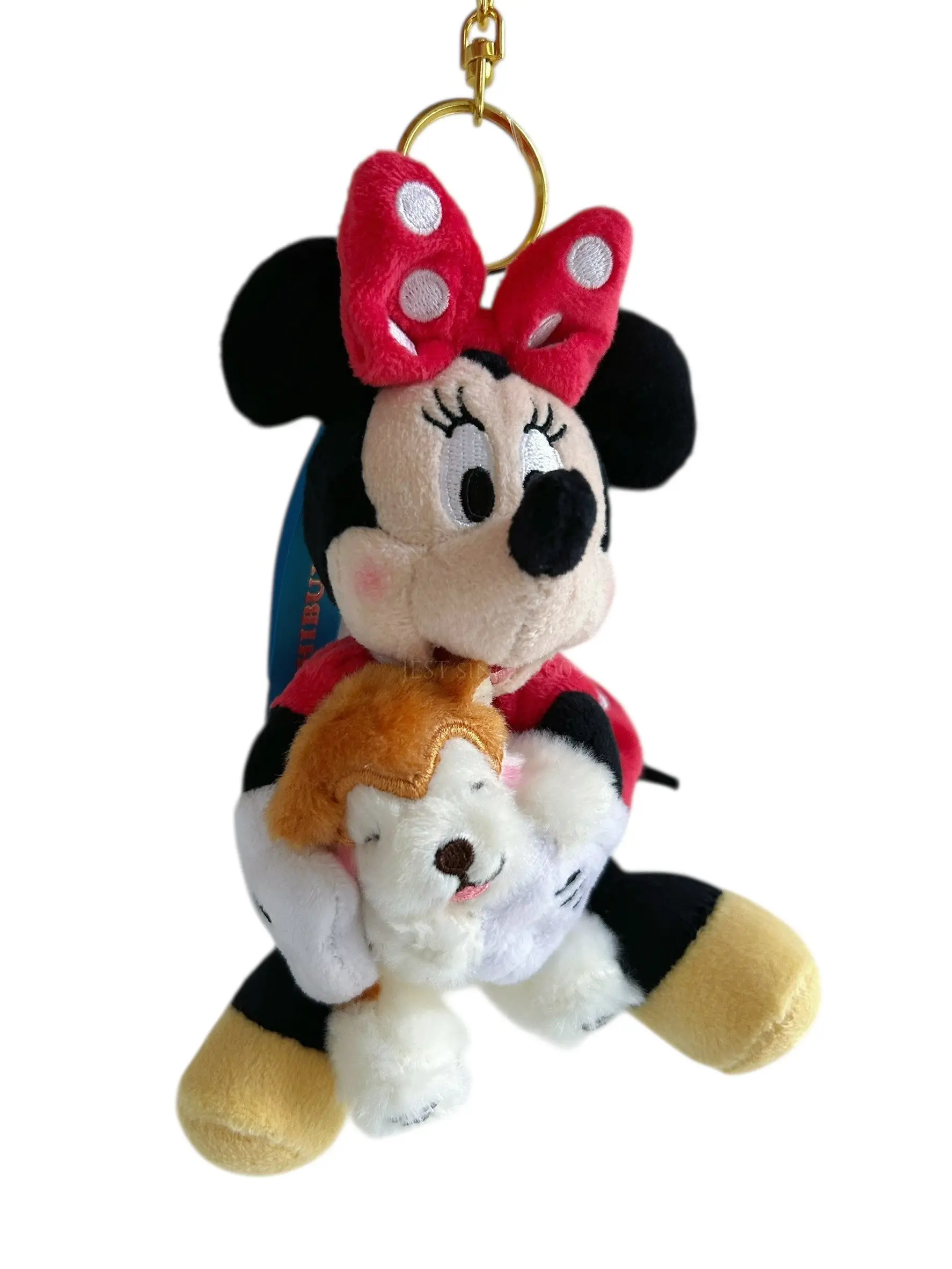 Disney 涉谷限定 米奇米妮抱柴犬吊飾(FAC-096145/米妮/柴犬/日本限定/平行輸入)