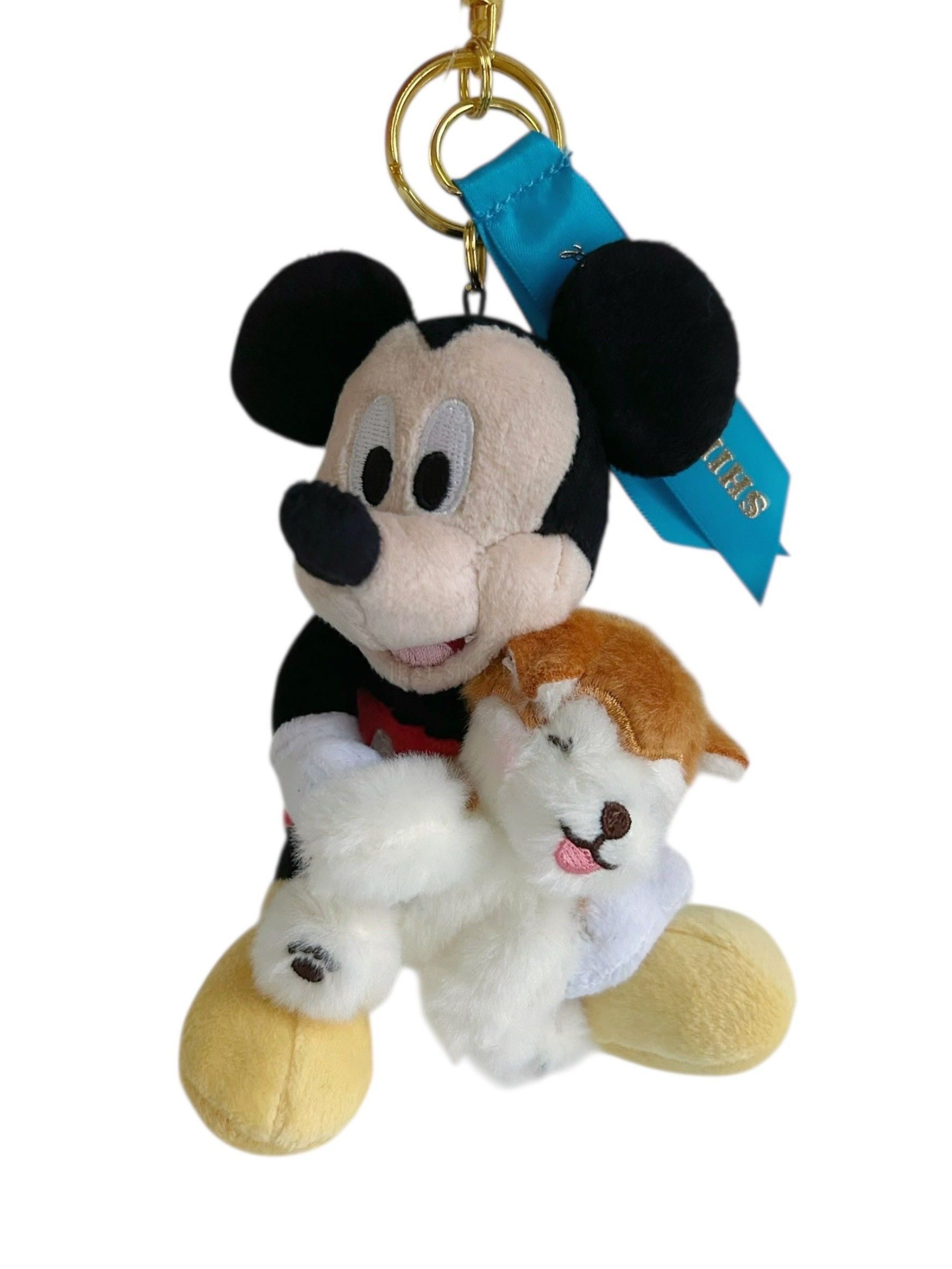 Disney 涉谷限定 米奇米妮抱柴犬吊飾(FAC-096145/米奇/柴犬/日本限定/平行輸入)