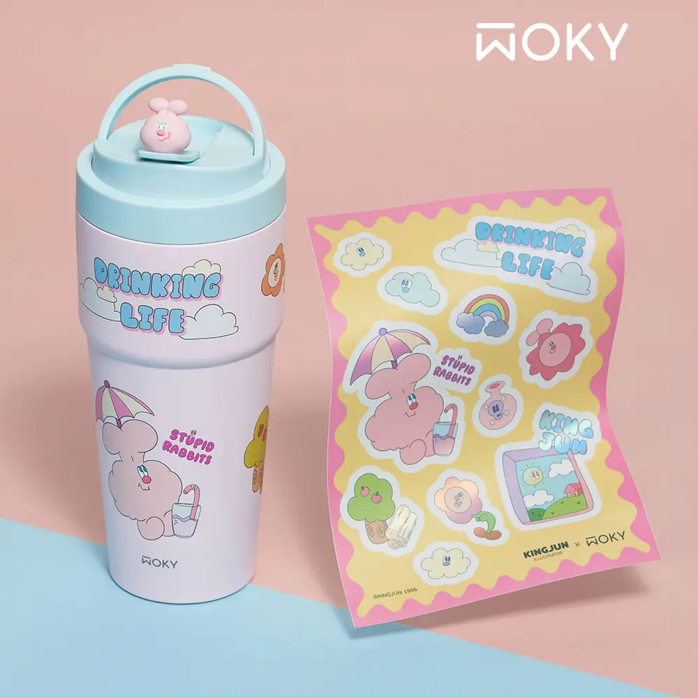 New！KINGJUN聯名限量款▶WOKY沃廚 鈦陶瓷渾圓杯770ml