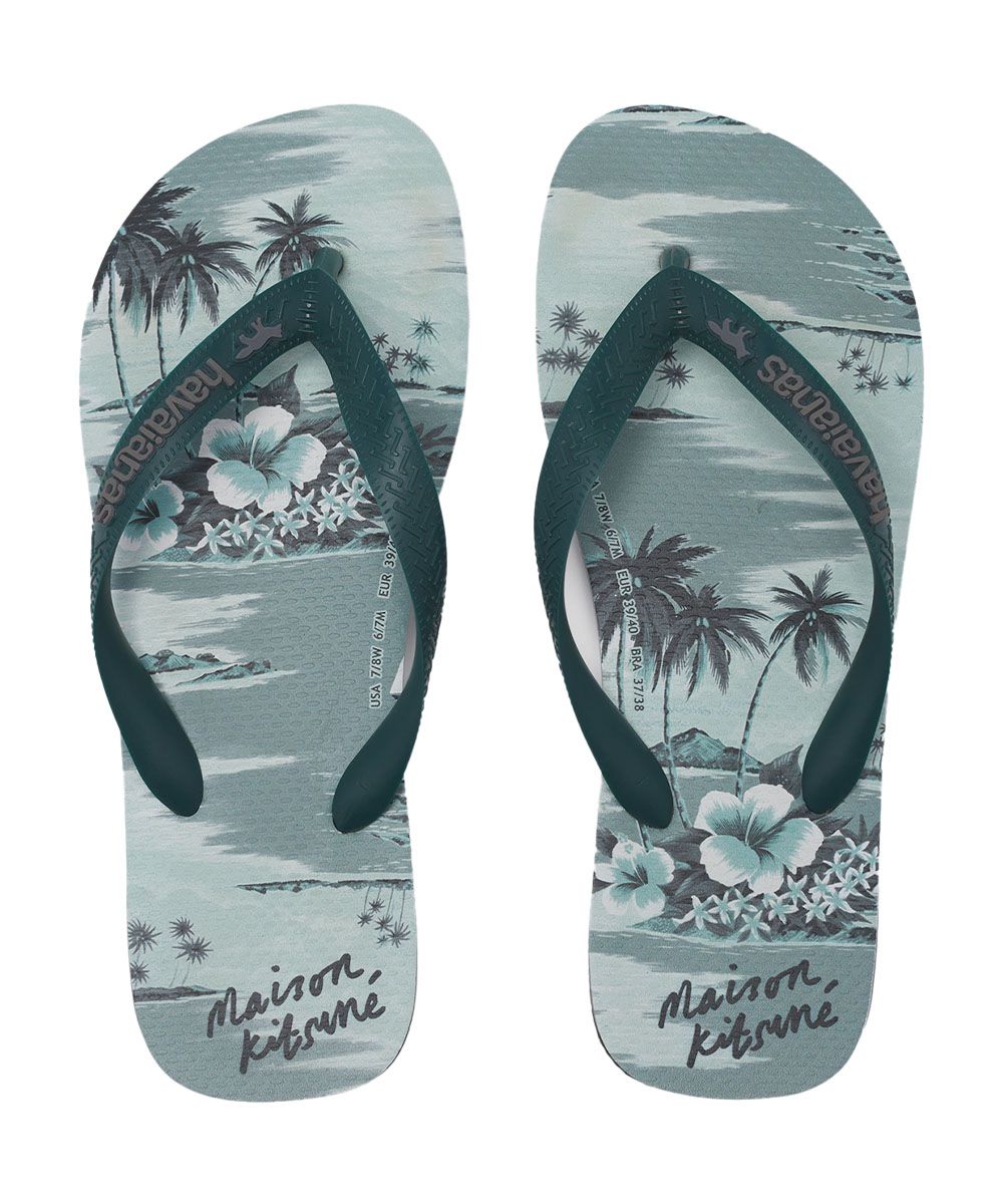 MAISON KITSUNÉ x HAVAIANAS 夾腳拖-海泡藍/ 35