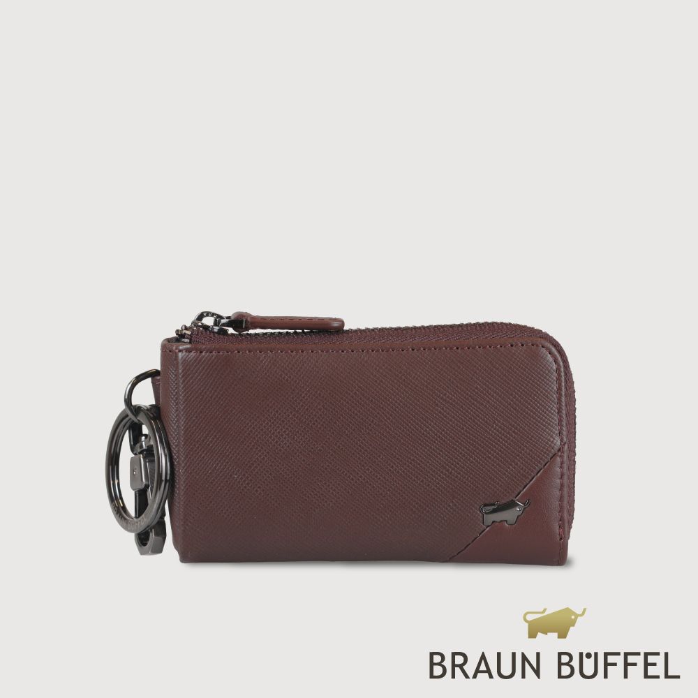 【BRAUN BUFFEL 德國小金牛】台灣總代理 加利恩-A 拉鍊零錢包-培土棕/BF561-161-POS