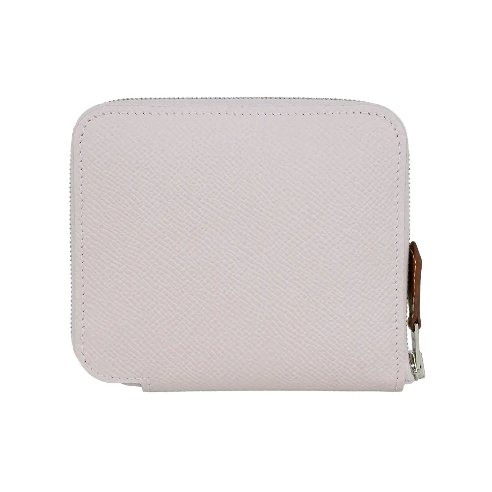 【HERMES】EPSOM皮 絲巾內裡ㄇ型拉鏈短夾(夢幻紫/天堂藍)/ 平行輸入