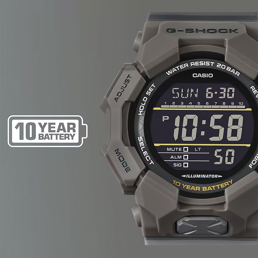 CASIO 卡西歐 G-SHOCK 天然染料 10年電力 電子手錶 學生錶 GD-010CE-5