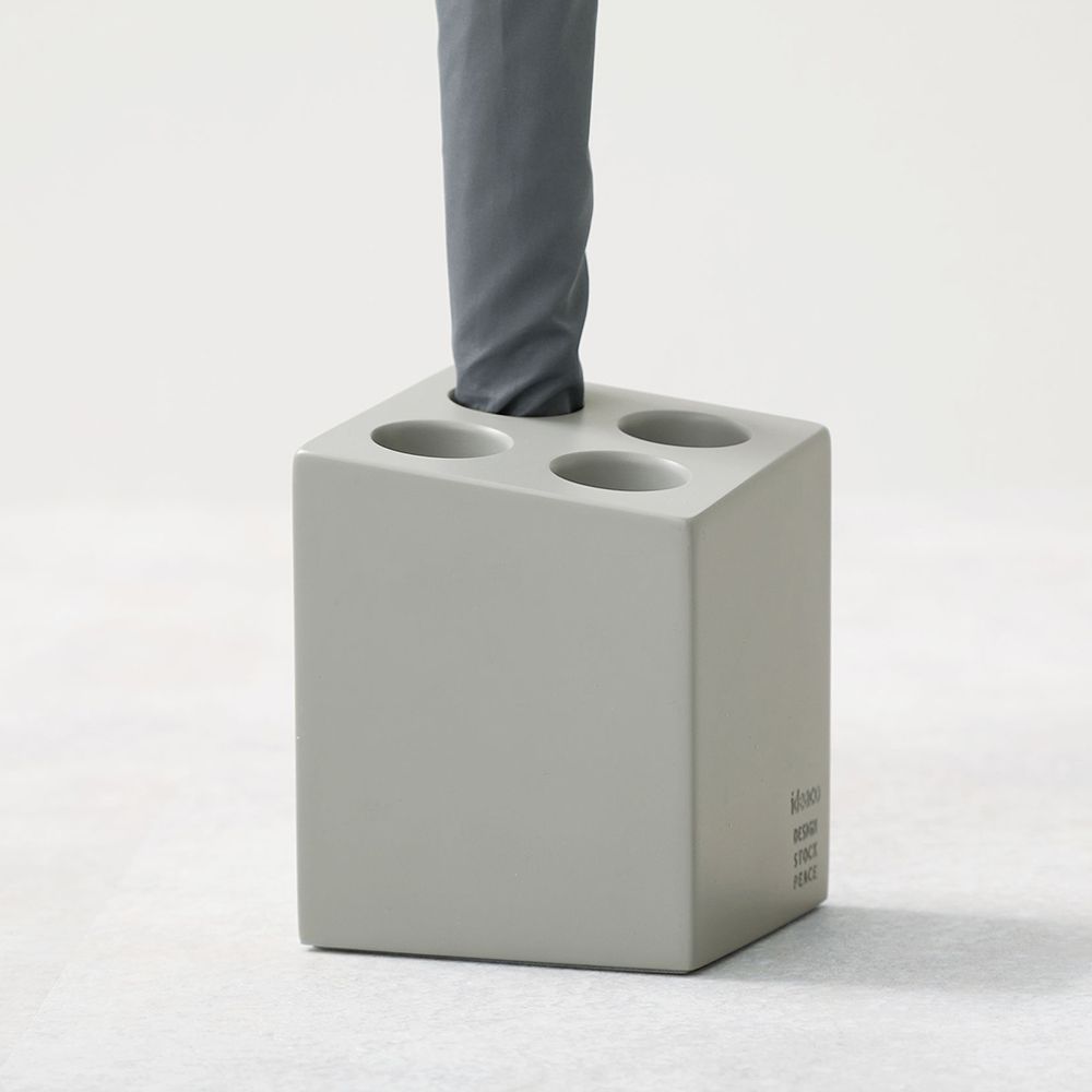 日本ideaco mini cube 砂岩4孔雨傘架/ 沙白