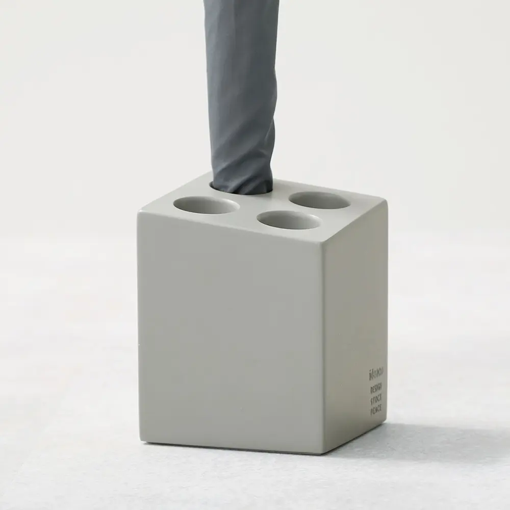 日本ideaco mini cube 砂岩4孔雨傘架/ 沙黑