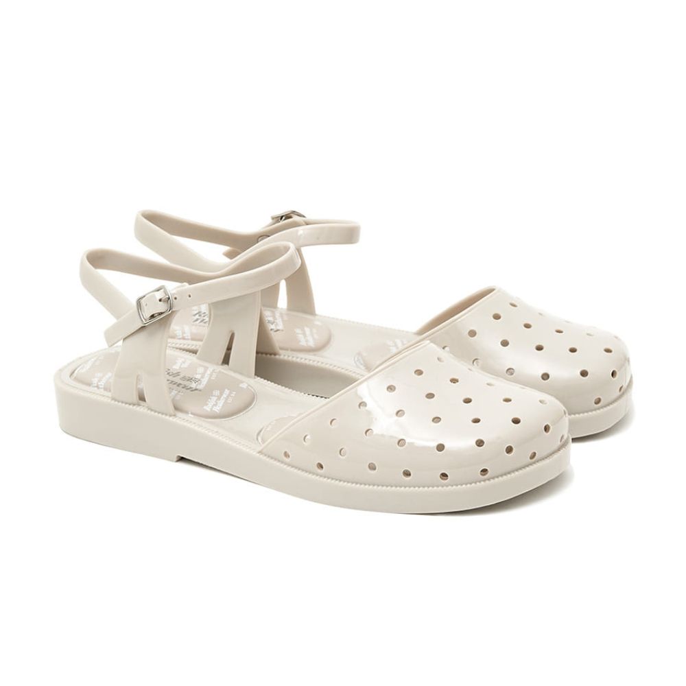 韓國 ROCKFISH GLAIR SLINGBACK SANDALS 女款 鏤空涼感果凍涼鞋 奶油色CREAM/ 230-235mm