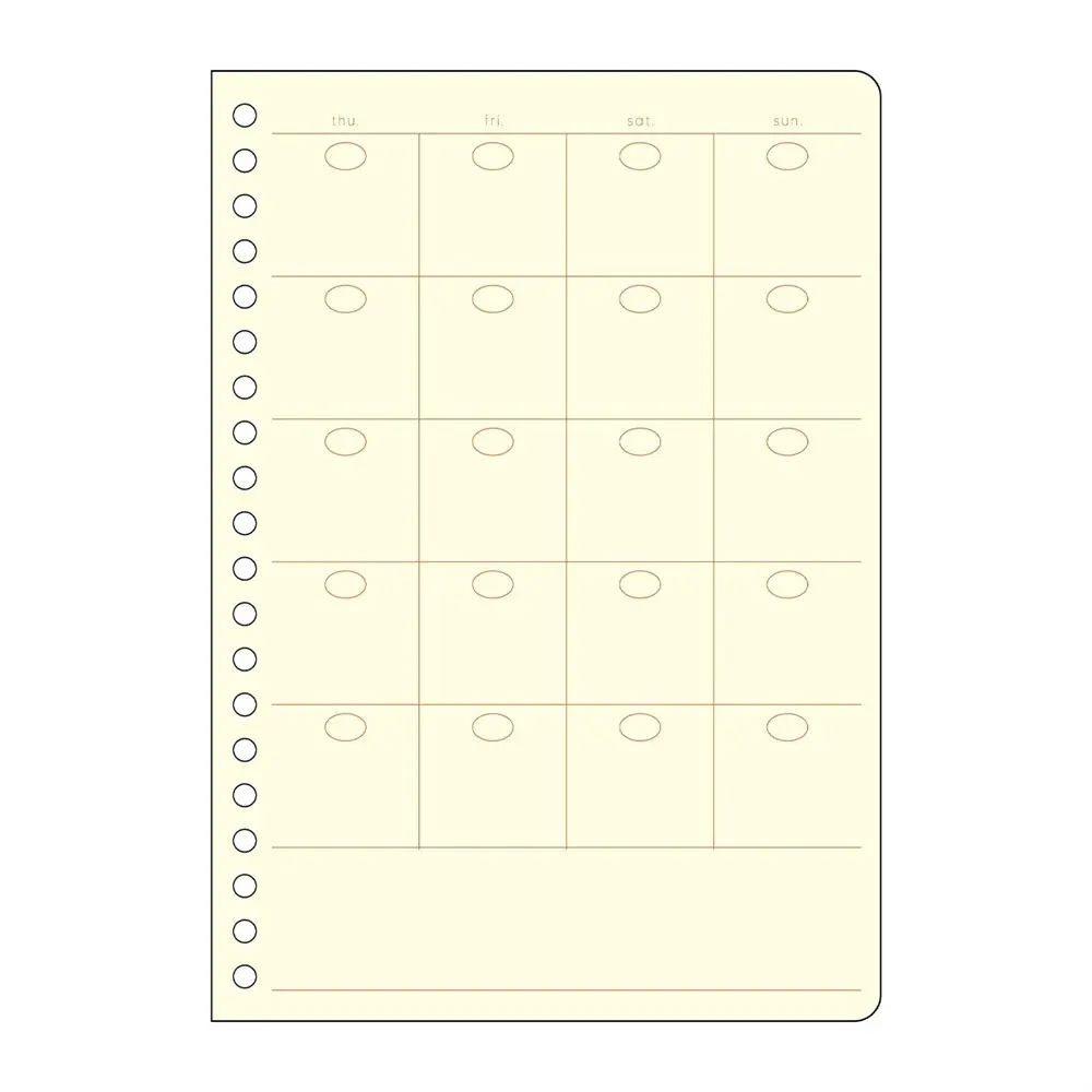 日本 MARK'S PapiKnot 活頁筆記本月計畫內頁/ A5/ 赤陶