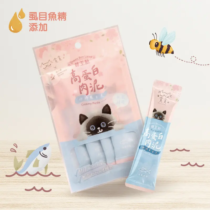 貪貪蜂王胎高蛋白肉泥條/ 極鮮虱目魚/ 4入