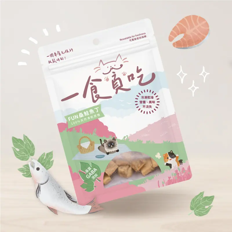 貪貪Fun桑凍乾零食/ 鮭魚丁/ 30g