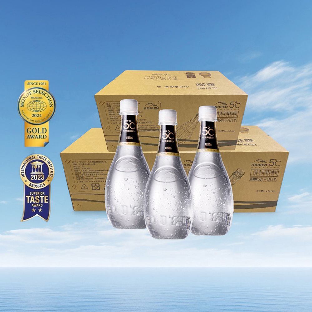 HORIEN 5℃天然無氣泡蘇打水/ 330mlx24入/箱x3箱