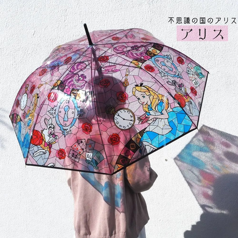 【J's】迪士尼彩繪玻璃風雨傘/ 愛麗絲