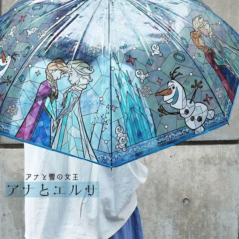 【J's】迪士尼彩繪玻璃風雨傘/ 冰雪奇緣