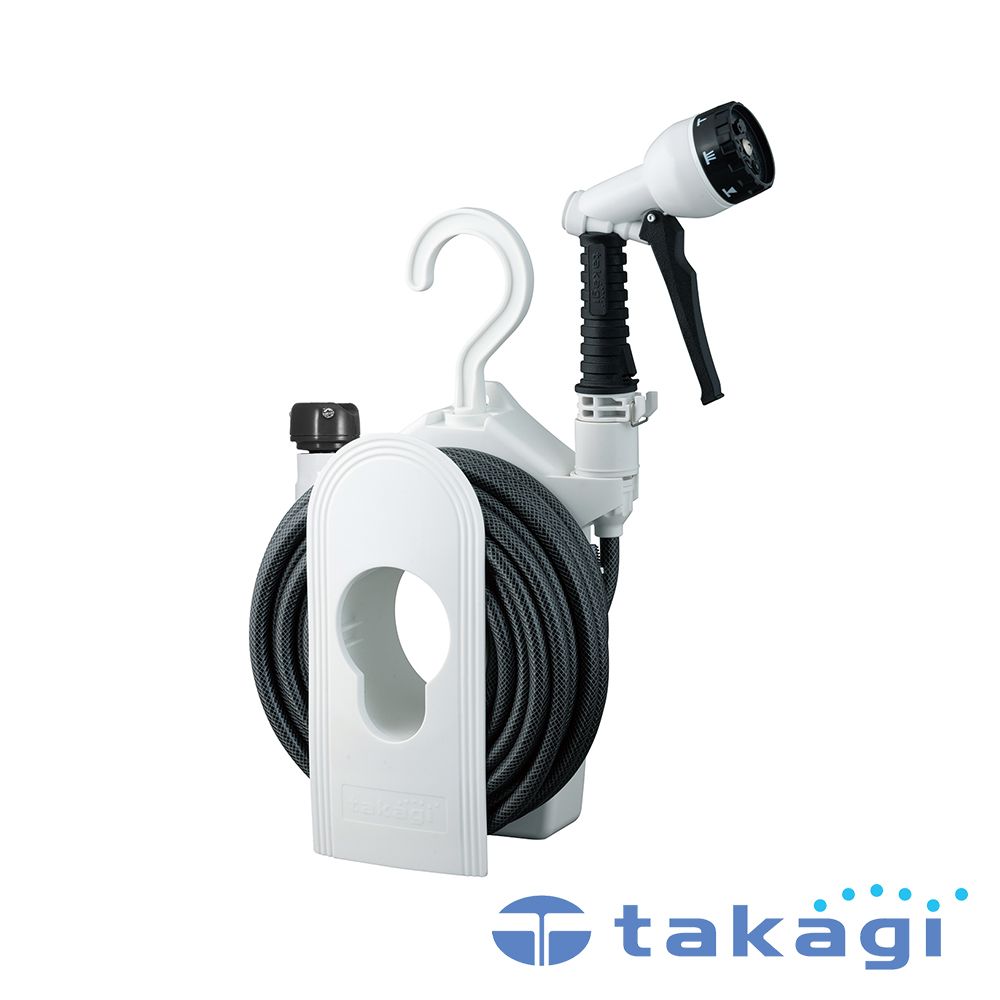 好握、按、好操作✦[takagi] 輕便掛勾水槍組 10M/ 黑色
