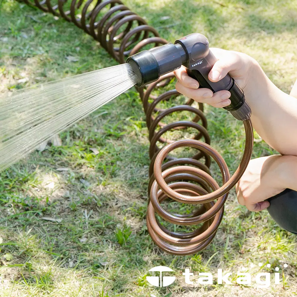 好握、按、好操作✦[takagi] 室外澆花灑水專用水管 7.5M