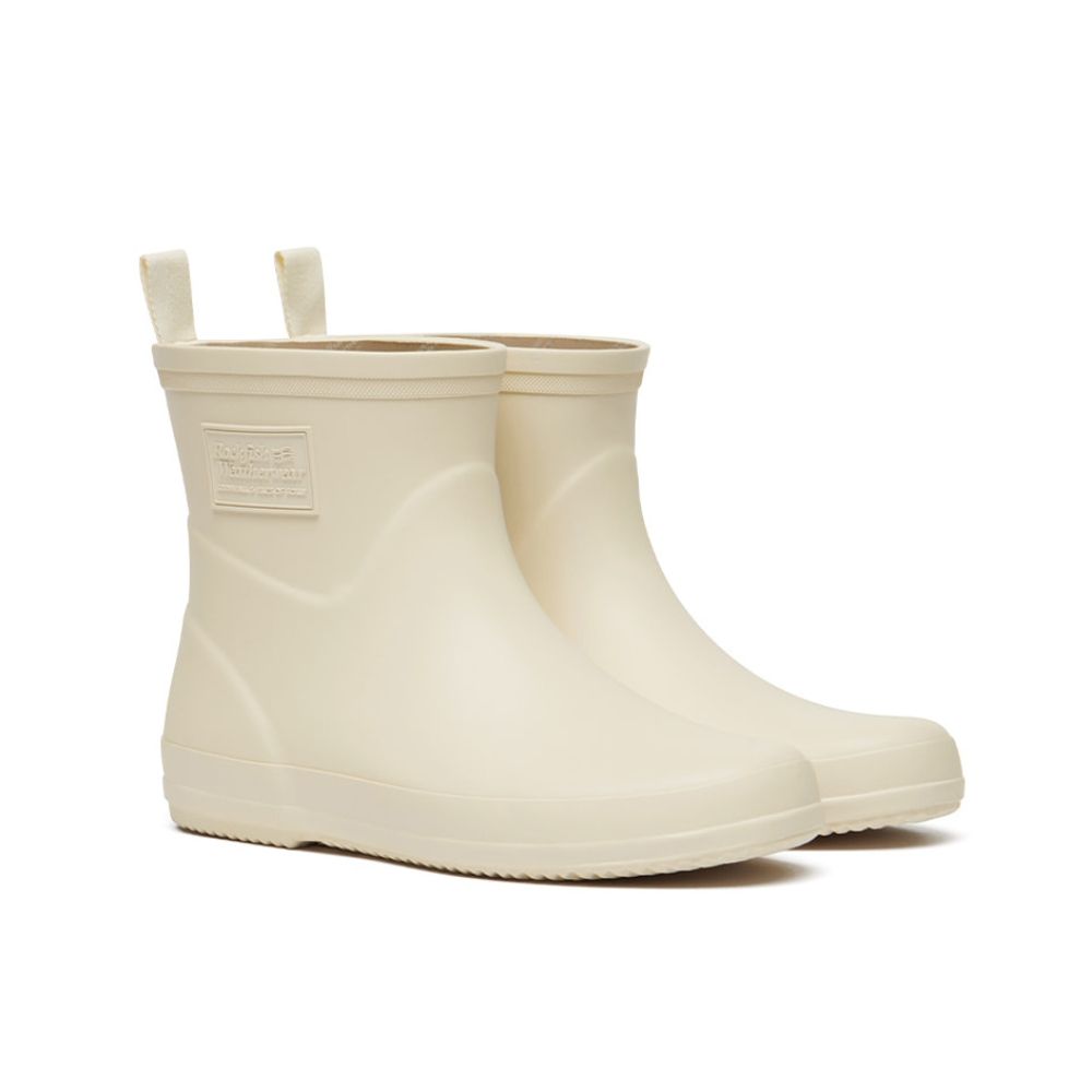韓國 ROCKFISH EBBY RAIN BOOTS SHORT 女款 簡約素面短筒雨靴 奶油黃BUTTER/ 235-240mm