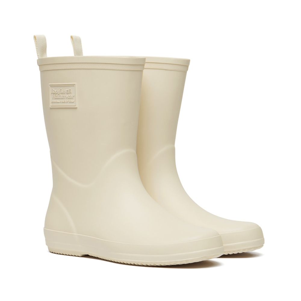 韓國 ROCKFISH EBBY RAIN BOOTS MIDDLE 女款 簡約素面中筒雨靴 奶油黃BUTTER/ 240-245mm