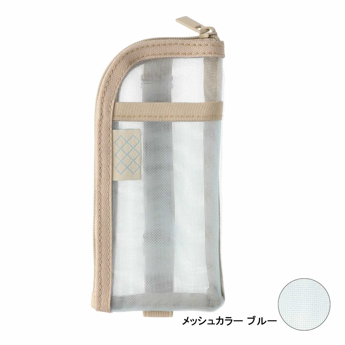 日本 MARK'S 網狀收納包/ 附手帳綁帶/ 藍