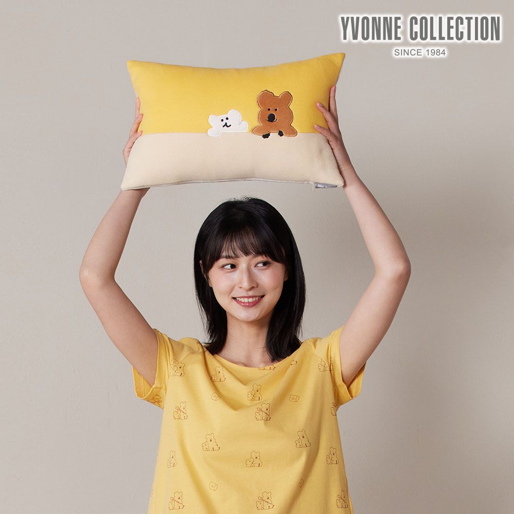 YVONNE COLLECTION QUOKKA & BOBO方形抱枕（30x45）-盛夏黃 (DINOTAENG)
