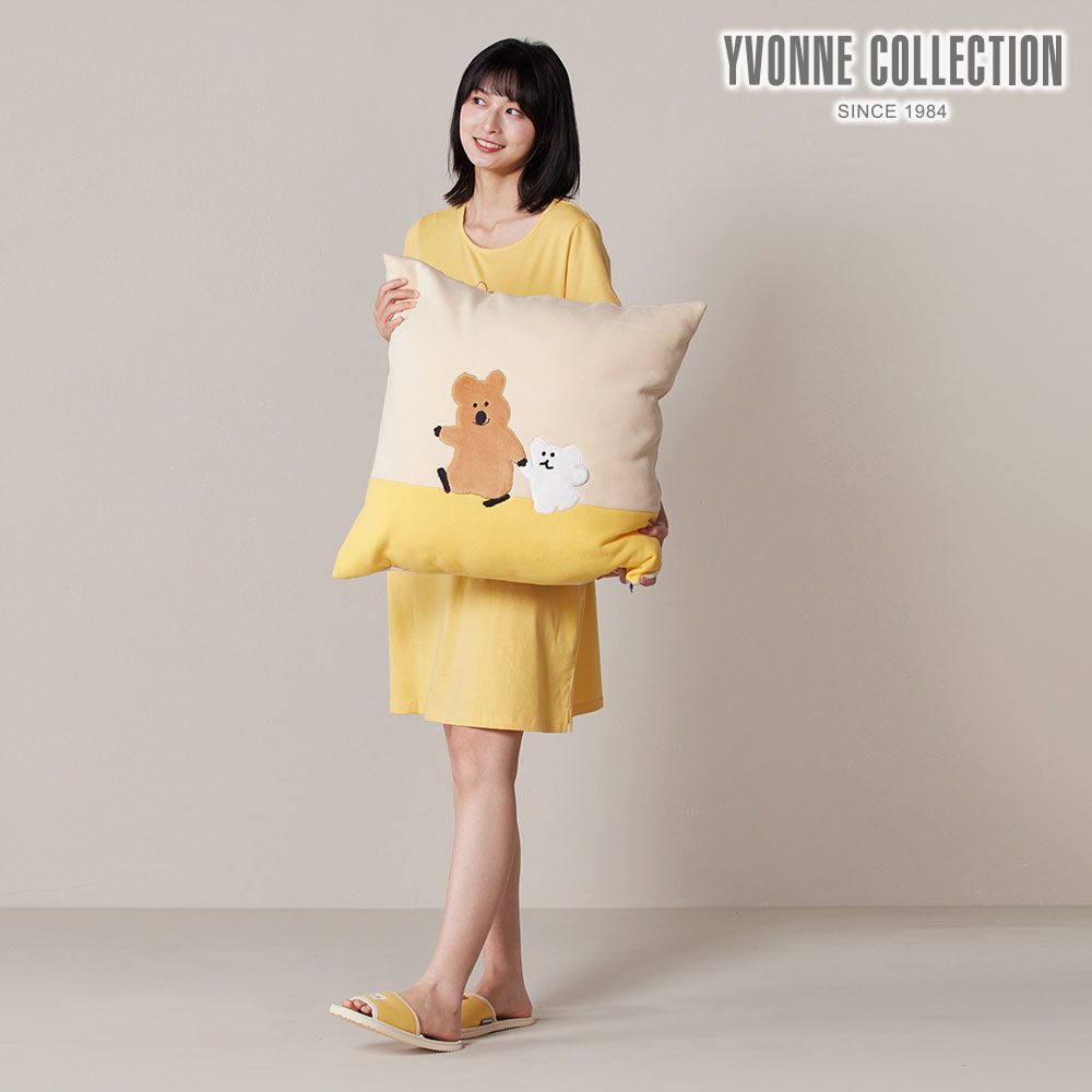 YVONNE COLLECTION QUOKKA & BOBO方形抱枕（60x60）-小麥棕 (DINOTAENG)