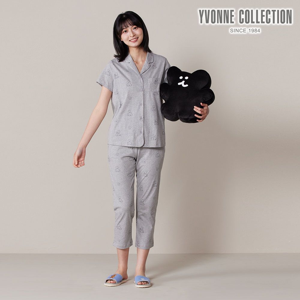 YVONNE COLLECTION BOBO立體靠枕-黑 (DINOTAENG)