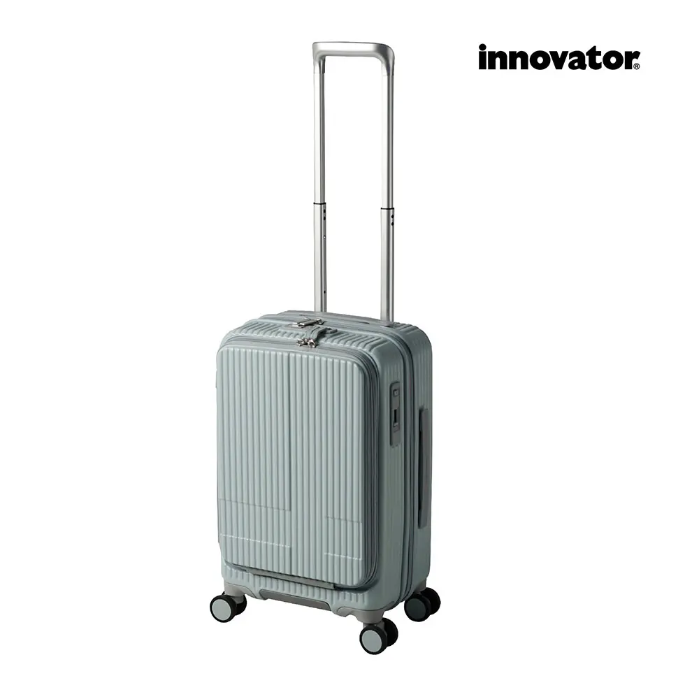 【Innovator】19吋 雙前開 剎車 防盜拉鍊拉桿箱/ 淡藍色