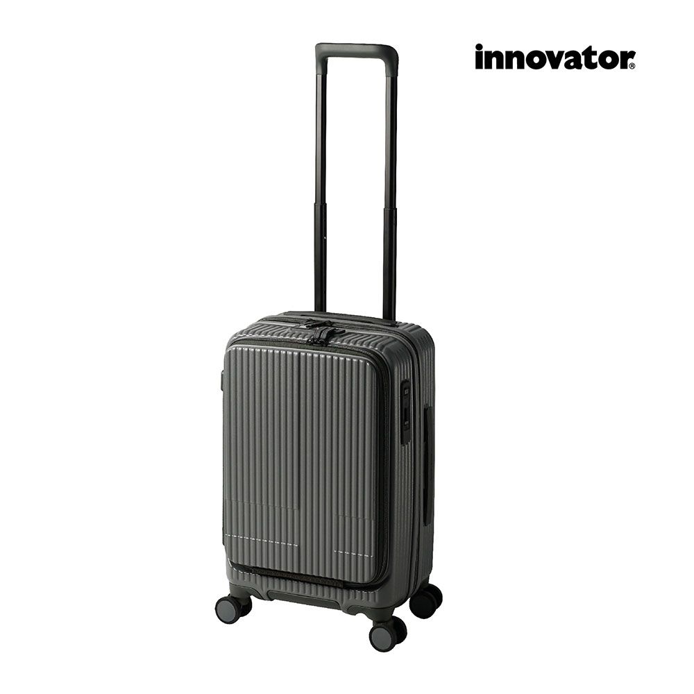 【Innovator】19吋 雙前開 剎車 防盜拉鍊拉桿箱/ 鋼鐵灰